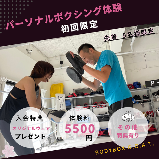【初回限定】パーソナルボクシング体験