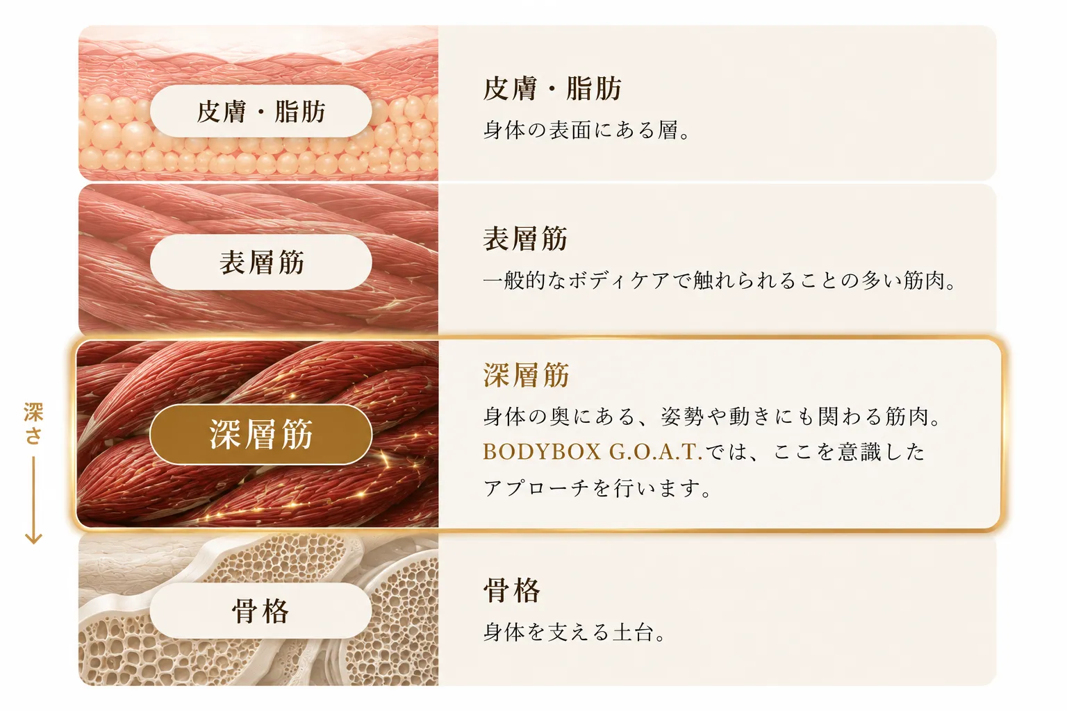 表面と、その奥へ ― 深層筋リリース